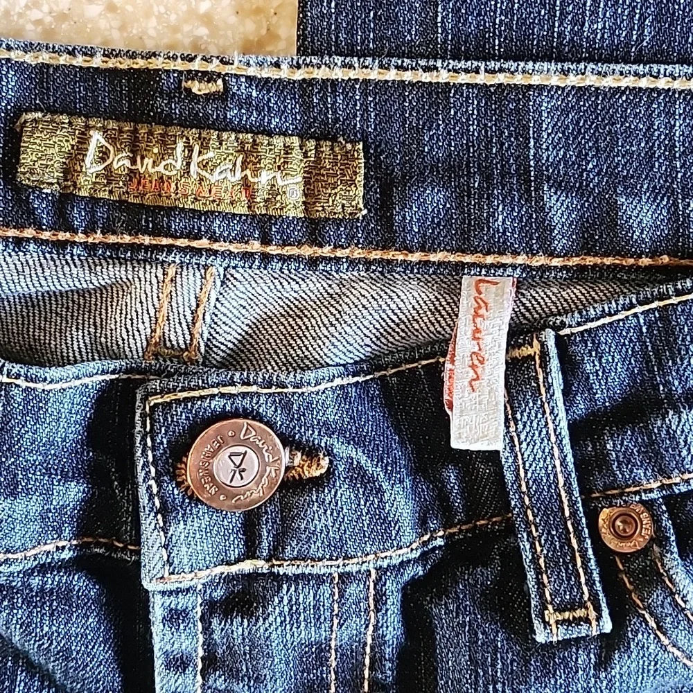 David Kahn Lauren Dark Wash Straight Leg Size 4 - Picture 5 of 14
